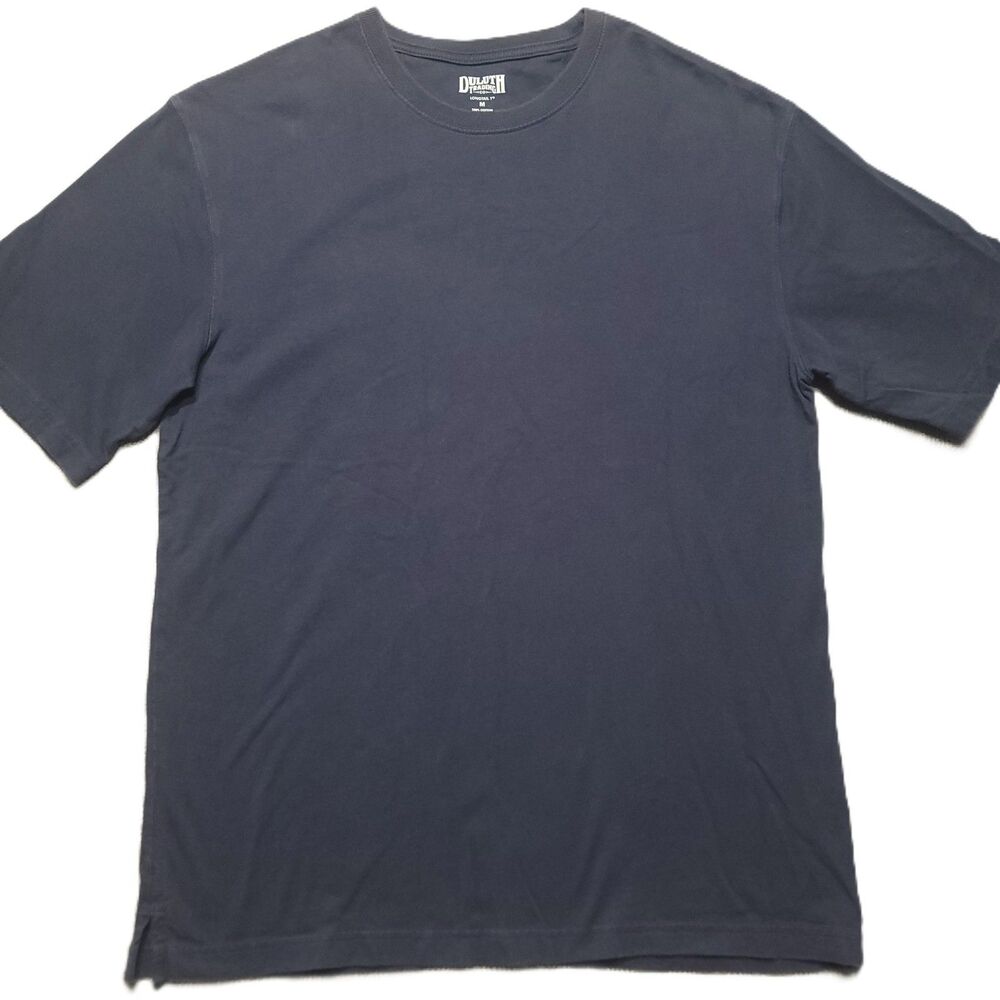 Duluth Trading Co Longtail T Mens M Shirt Short Sleeve Navy Blue Cotton